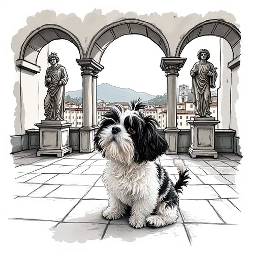 AI-generated pet image with Florence Duomo