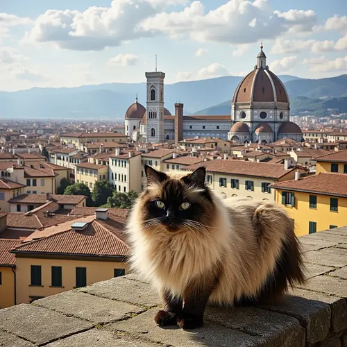 AI-generated pet image with Florence Duomo