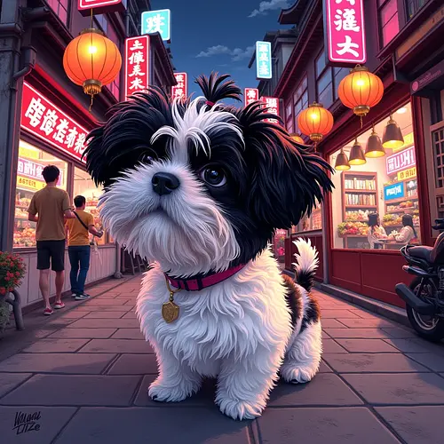 AI-generated pet image over Victoria Harbour