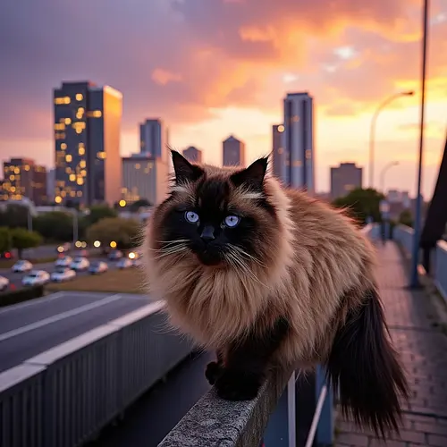AI-generated pet image with Johannesburg skyline
