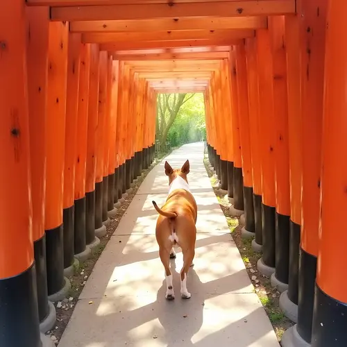 AI-generated pet image at Fushimi Inari