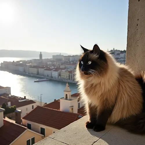 AI-generated pet image with Lisbon tram