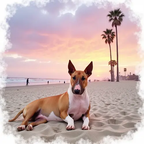 AI-generated pet image with Hollywood backdrop