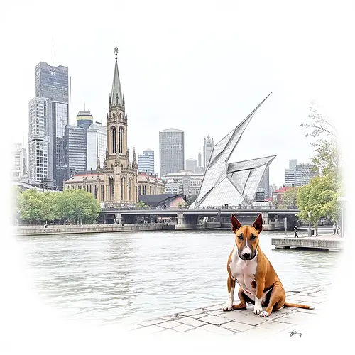 AI-generated pet image in Melbourne laneway