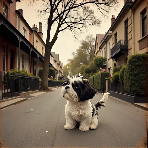 AI-generated pet image in Melbourne laneway