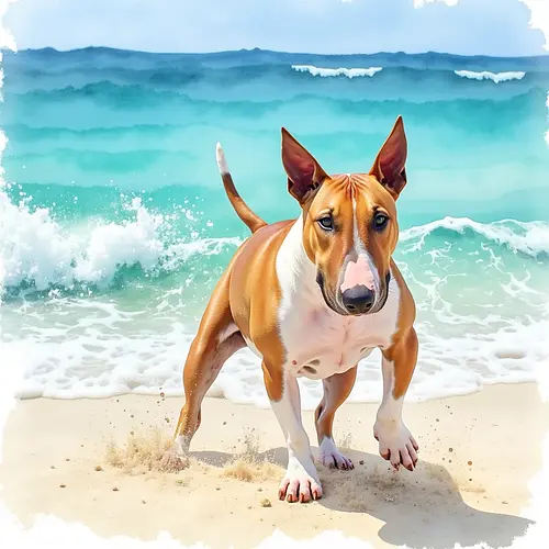 AI-generated pet image with Miami Beach backdrop