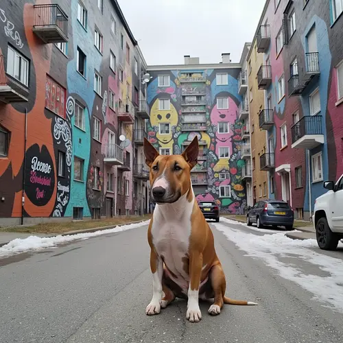 AI-generated pet image with Montreal skyline