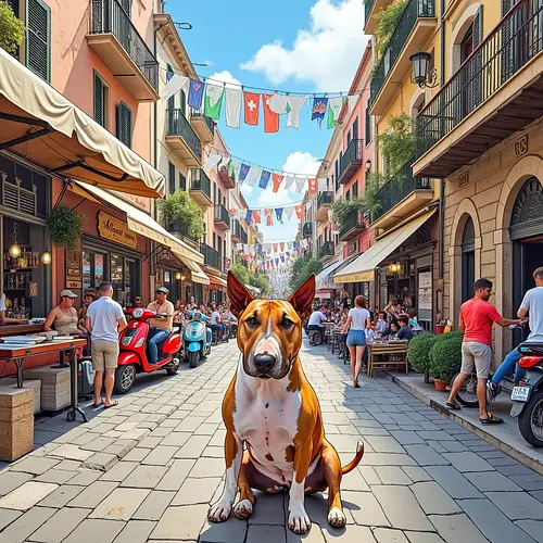 AI-generated pet image with Naples coastline