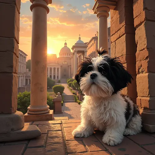 AI-generated pet image with the Colosseum