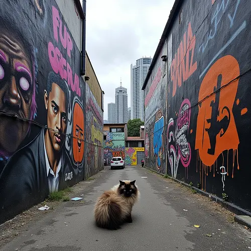 AI-generated pet image with Sao Paulo skyline