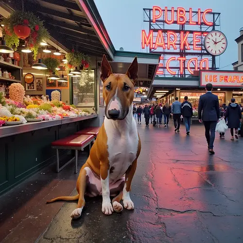 AI-generated pet image with Space Needle
