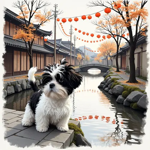 AI-generated pet image at Gyeongbokgung Palace
