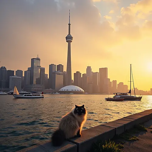 AI-generated pet image with CN Tower