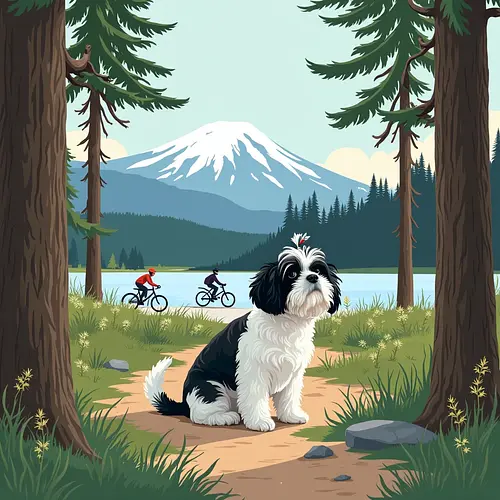 AI-generated pet image on the Vancouver seawall