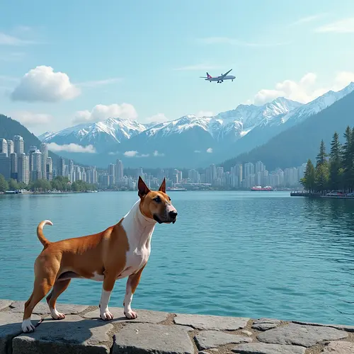 AI-generated pet image on the Vancouver seawall