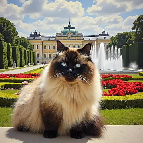 AI-generated pet image at Schönbrunn Palace
