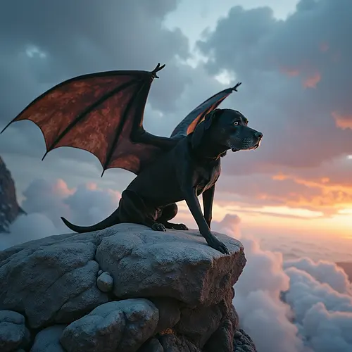 AI-generated dragon pet portrait