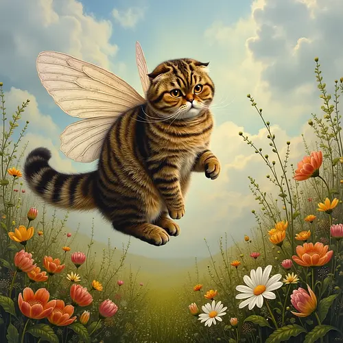AI-generated fairy pet portrait