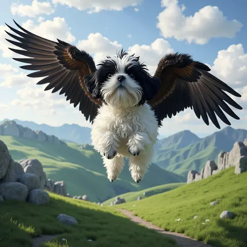 AI-generated hippogriff pet portrait