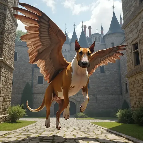 AI-generated hippogriff pet portrait