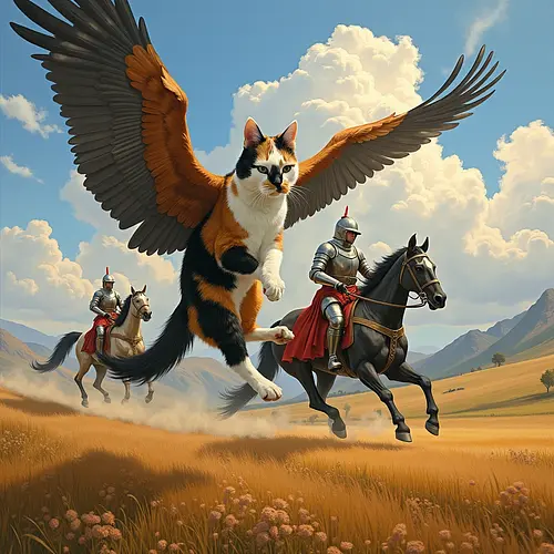 AI-generated hippogriff pet portrait