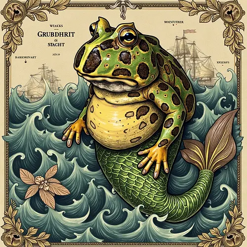 AI-generated mermaid pet portrait