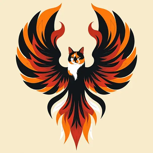 AI-generated phoenix pet portrait