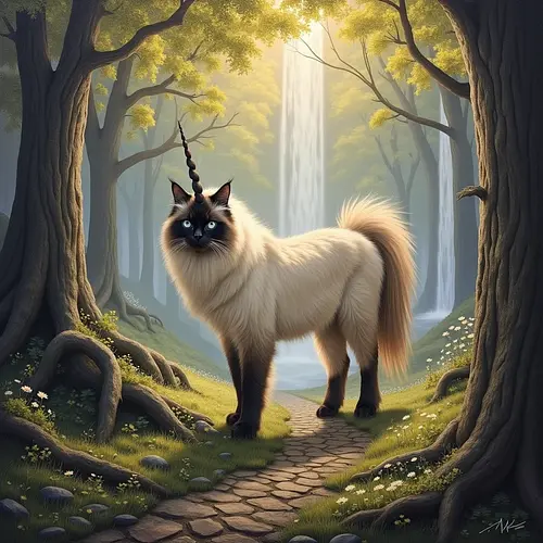 AI-generated unicorn pet portrait