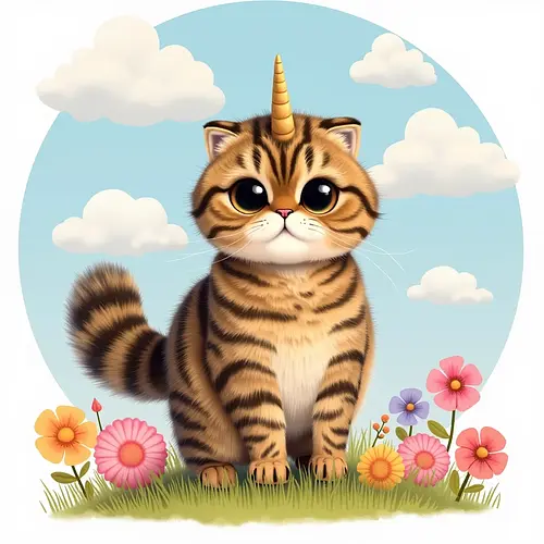 AI-generated unicorn pet portrait