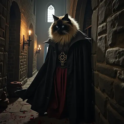 AI-generated vampire pet portrait