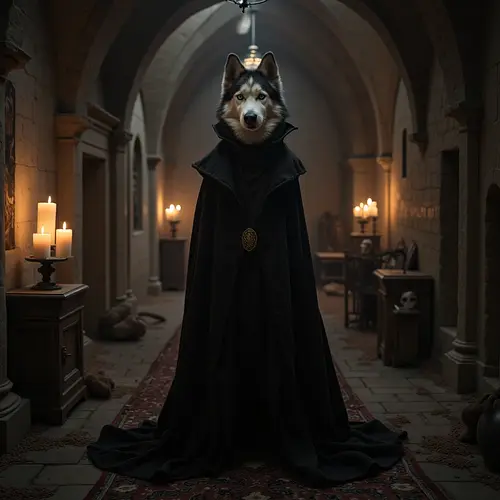 AI-generated vampire pet portrait