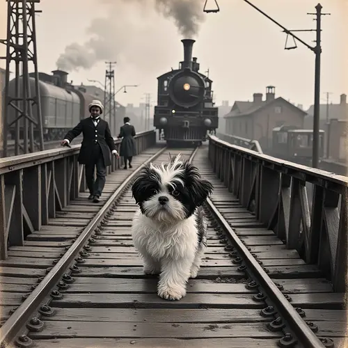 AI image of a pet in Victorian London