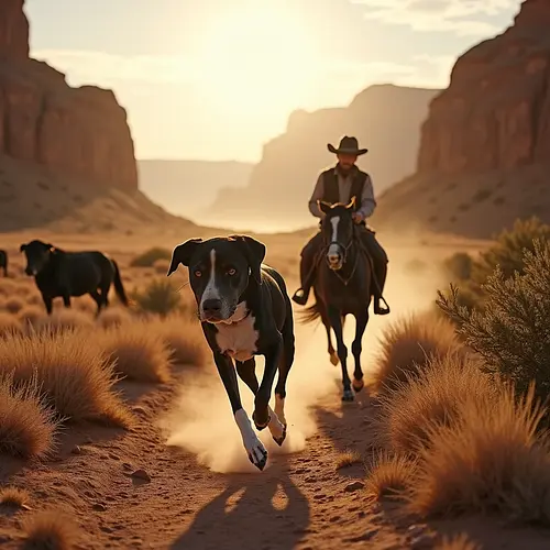 AI image of a pet in Wild West