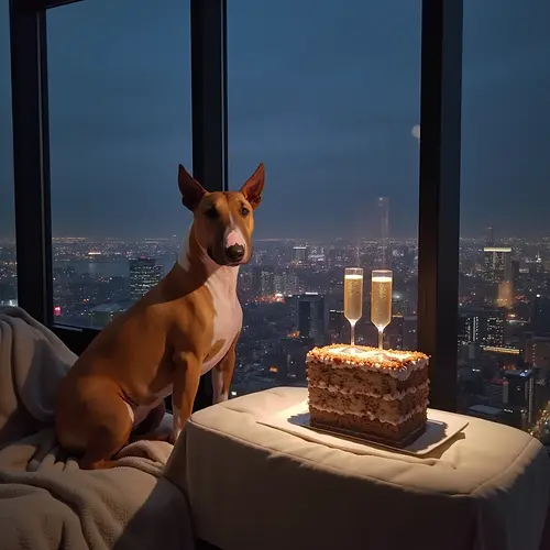 AI pet image with romantic anniversary theme