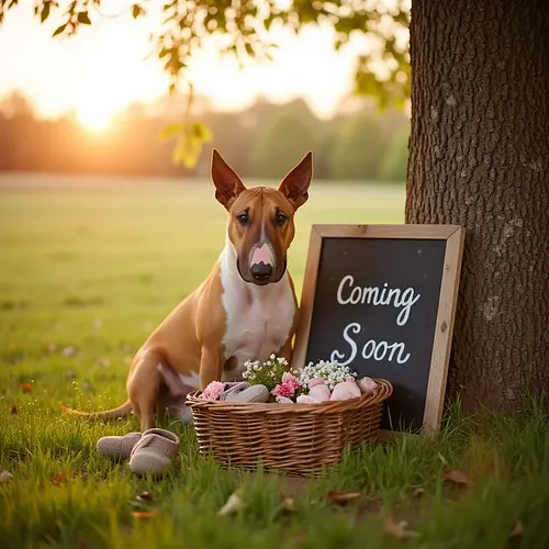 AI pet image for a baby announcement