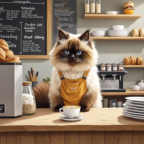 AI image of a pet dressed for their first job