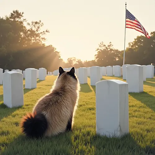 AI pet image with a peaceful memorial theme