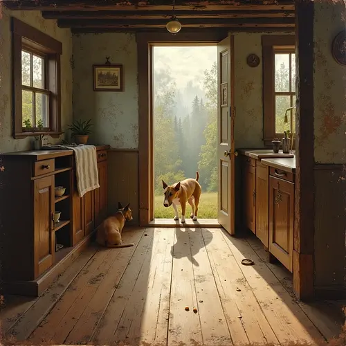 AI pet image with a new house theme