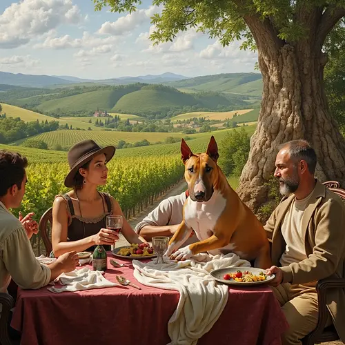 AI pet image with a retirement celebration theme