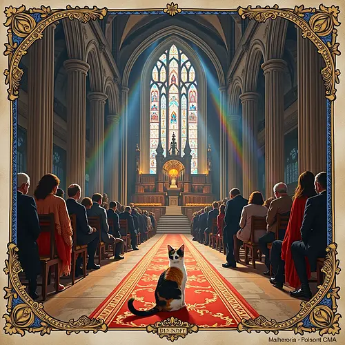 AI pet image styled for a wedding