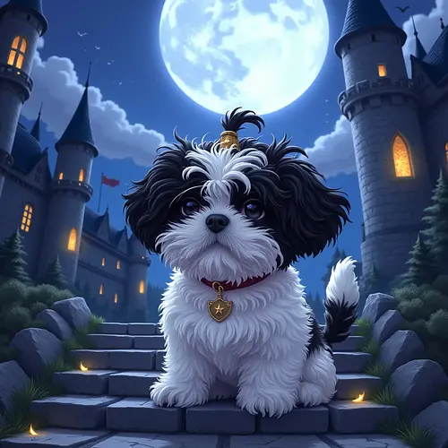 AI image of a pet in a scenic location