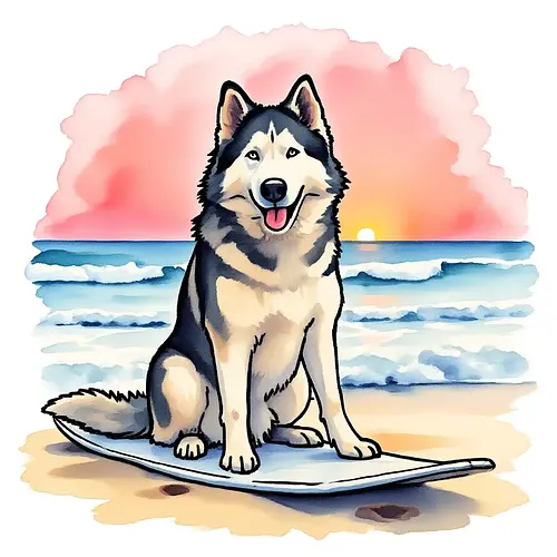 AI image of a pet in a scenic location