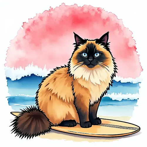 AI image of a pet on a beach