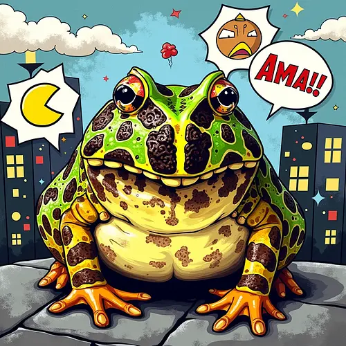 AI image of a pet in city skyline