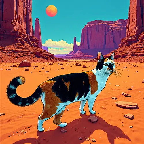 AI image of a pet in a desert