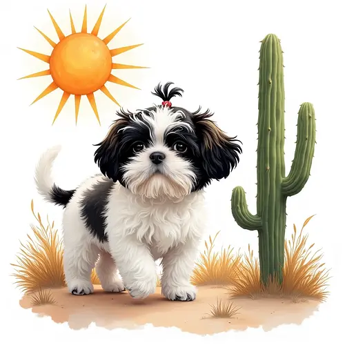 AI image of a pet in a desert