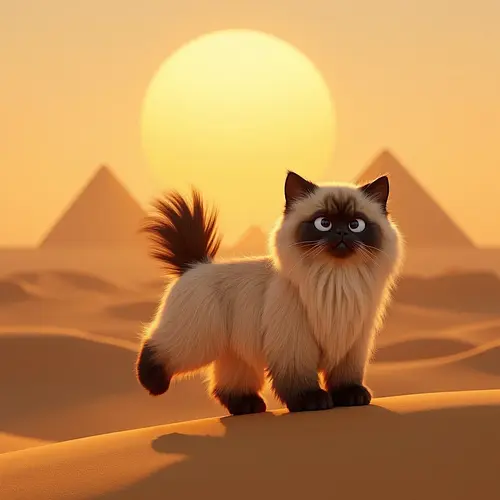AI image of a pet in a desert
