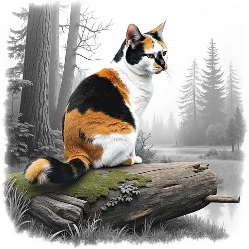 AI image of a pet in a forest
