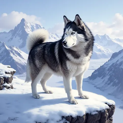 AI image of a pet in mountains