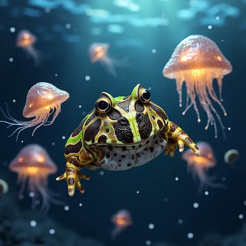 AI image of a pet underwater